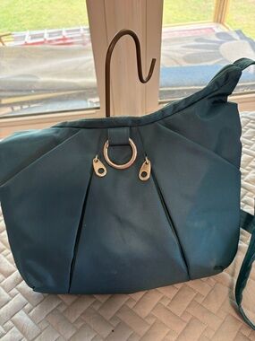 Travelon Teal Crossbody Bag with Gold Hardware